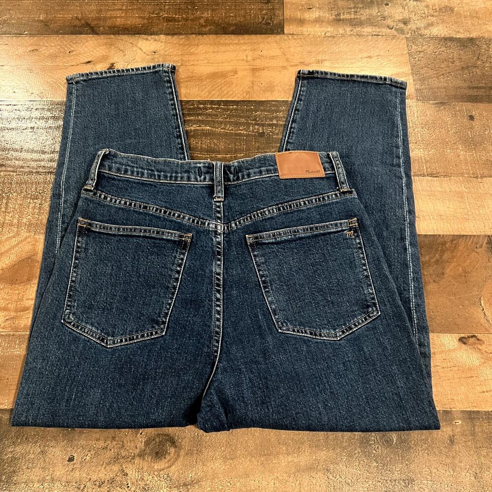 Madewell High Rise Tapered Crop Dark Wash Jeans - Picture 8 of 9